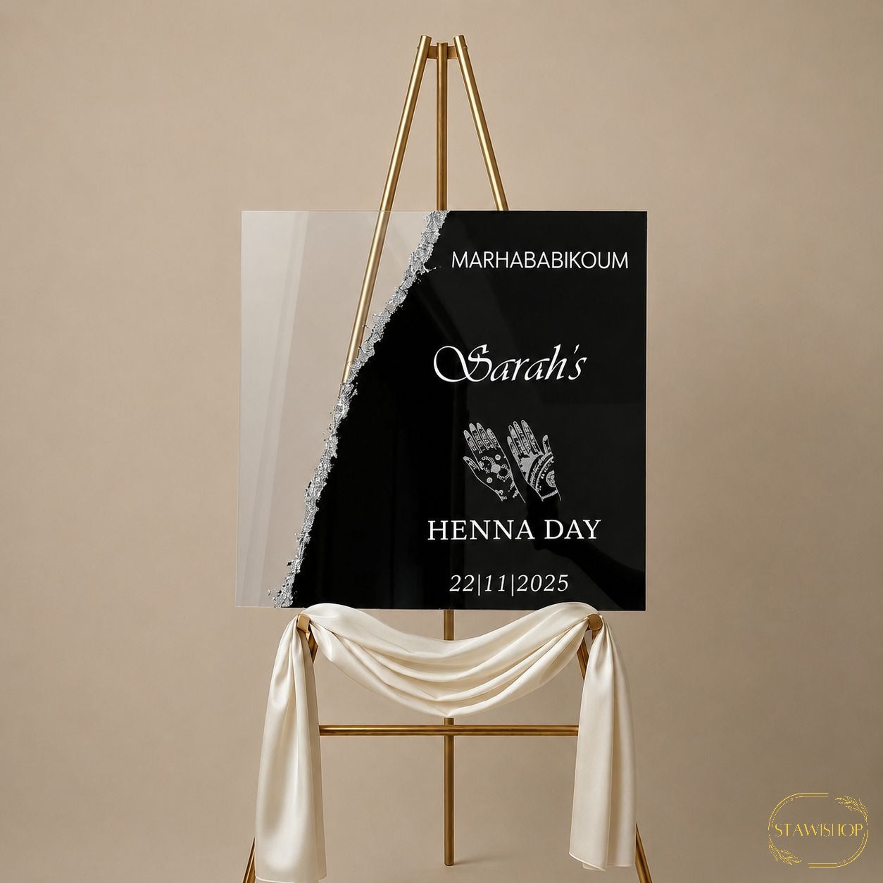 Panneau de Bienvenue Éclat du Henné