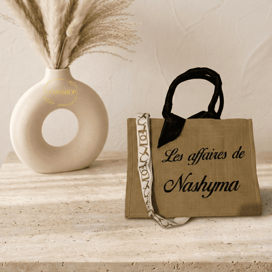 Sac en Jute Personnalisé Chic