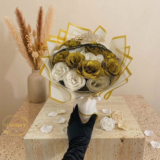 Bouquet de Roses impérial étincelant personnalisé